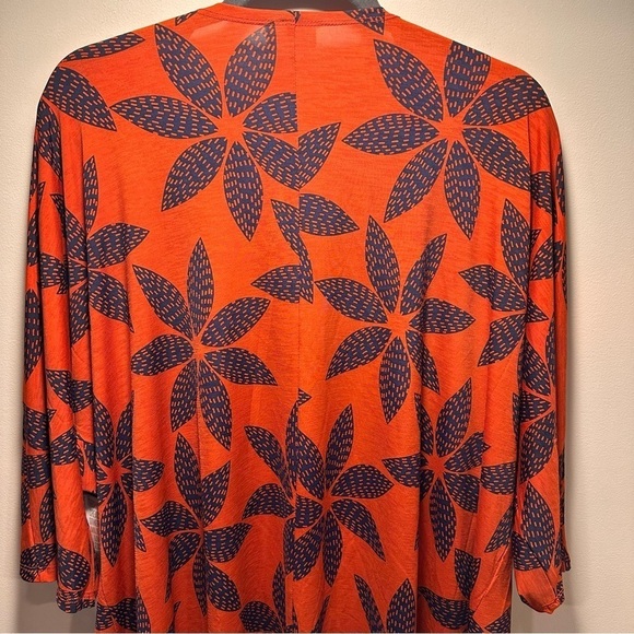 LulaRoe Lindsay Short Kimono 3/4 Sleeve High Low Hemline Airy Red 10,12,14,18 M - Picture 10 of 16